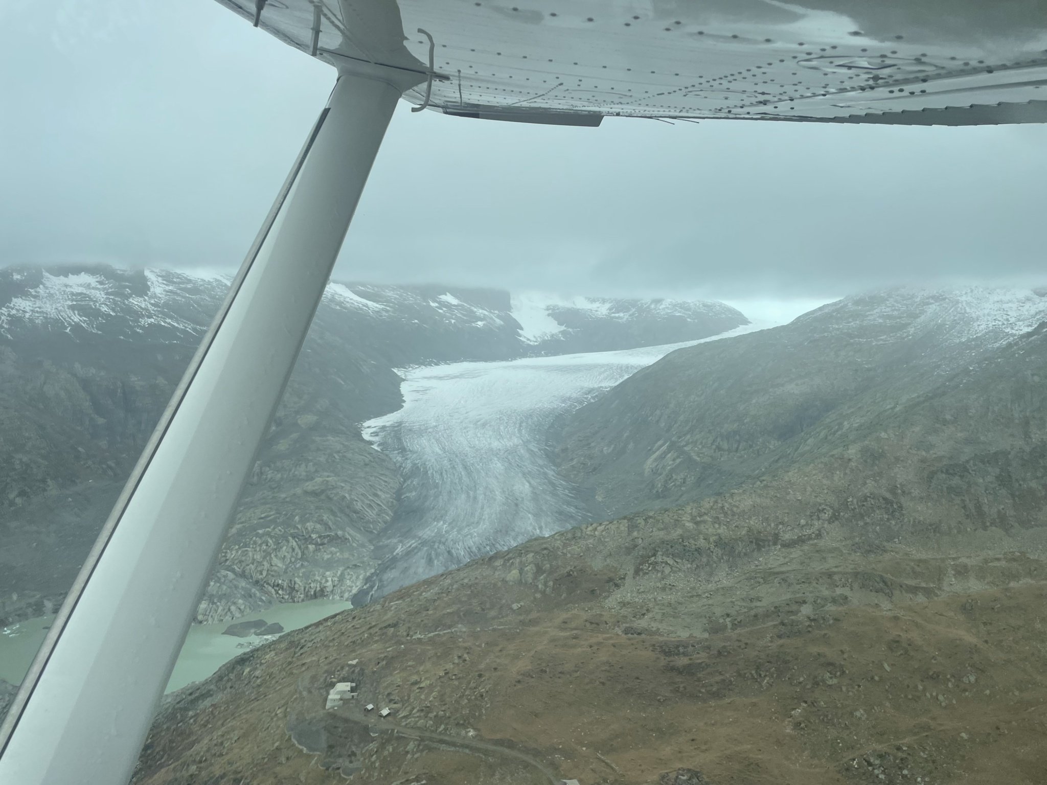 Über dem Furkapass, Blick auf die Reste des Rhone-Gletschers